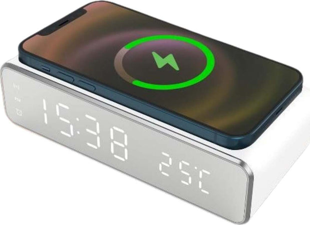 Techmade-Sveglia-Con-Ricarica-Wireless-Smartphone-15w-bianca