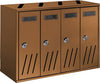 TECHNOMAX---CASELLARIO-POSTALE-CONDOMINIALE-4-POSTI---COLORE-BRONZO-ANODIZZATO---30x42x17,5CM