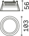 Tecnico-Deep-Alluminio-Bianco-Led-10W-3000K-Luce-Calda