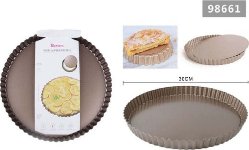 Teglia Da Forno Per Crostate Torte Dolci Stampo Con Base Removibile 30 Cm 98661 Casa e cucina/Teglie da forno e accessori per pasticceria/Teglie e stampi/Teglie per torte/Teglie tonde Trade Shop italia - Napoli, Commerciovirtuoso.it
