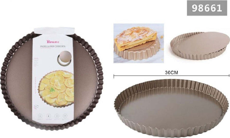 Teglia Da Forno Per Crostate Torte Dolci Stampo Con Base Removibile 30 Cm 98661 Casa e cucina/Teglie da forno e accessori per pasticceria/Teglie e stampi/Teglie per torte/Teglie tonde Trade Shop italia - Napoli, Commerciovirtuoso.it