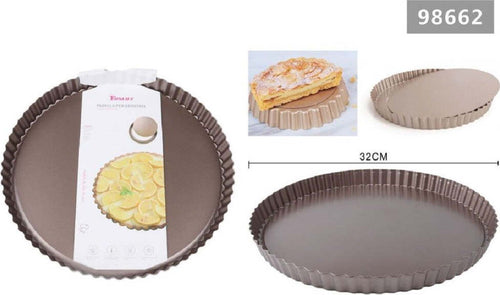 Teglia Da Forno Per Crostate Torte Dolci Stampo Con Base Removibile 32 Cm 98662 Casa e cucina/Teglie da forno e accessori per pasticceria/Teglie e stampi/Teglie per torte/Teglie tonde Trade Shop italia - Napoli, Commerciovirtuoso.it