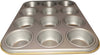 Teglia Da Forno per Muffin Antiaderente Dorata Su Fondo Argento Stampo per 12 Muffin Leggero E Resistente Casa e cucina/Teglie da forno e accessori per pasticceria/Teglie e stampi/Teglie per muffin e cupcake Ideart - Valdilana, Commerciovirtuoso.it