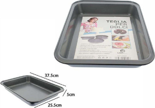Teglia Tortiera Antiaderente Rettangolare Forno Dolce Salato 25.5x37.5x5cm 59954 Casa, arredamento e bricolage > Cucina > Stampi Trade Shop italia - Napoli, Commerciovirtuoso.it