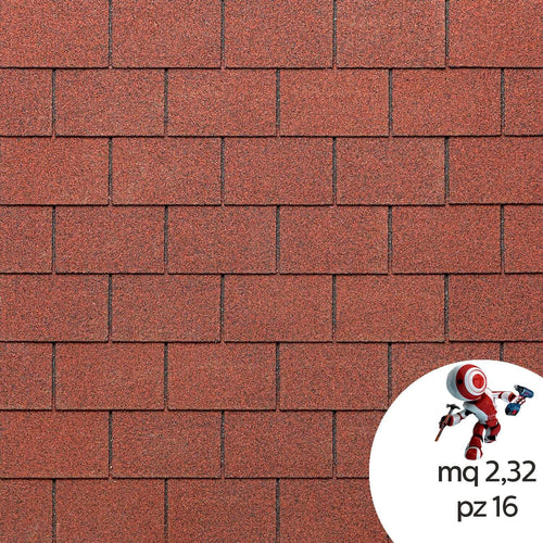Tegola-Canadese-EcoRoof-Rettangolare-Bituminosa-2,32-mq/pacco-16-pezzi