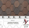 Tegola-Canadese-Premium-Mosaik-Bituminosa-3,45-mq/pacco-24-pezzi