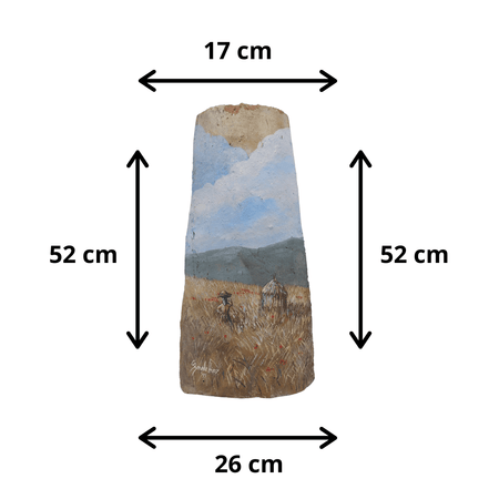 Tegola Dipinta a Mano Siciliana "The Wheat"