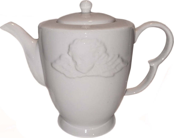 Teiera Con Decoro Angelo Antichizzato in Ceramica Bianca Marca Accornero Home Altezza 29 Cm Casa e cucina/Tè e caffè/Accessori da tè/Teiere Ideart - Valdilana, Commerciovirtuoso.it