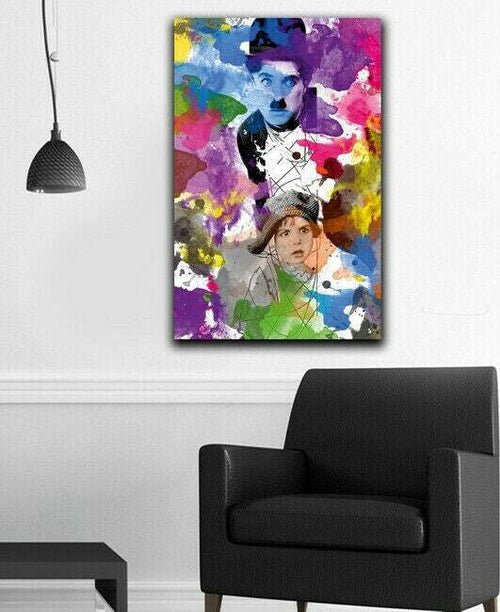 Tela da Parete Charlie Chaplin Multicolore 45x2x70 cm Casa e cucina/Decorazioni per interni/Arte/Poster e stampe Scontolo.net - Potenza, Commerciovirtuoso.it