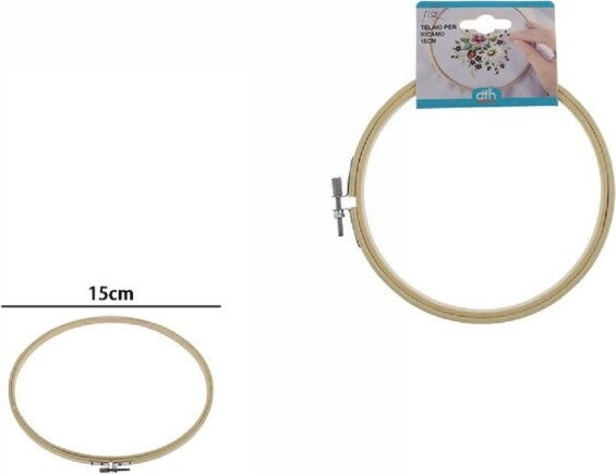 Telaio-Per-Ricamo-In-Legno-Tondo-Con-Fibbia-Metallo-Accessori-Cucito-15cm-53548a