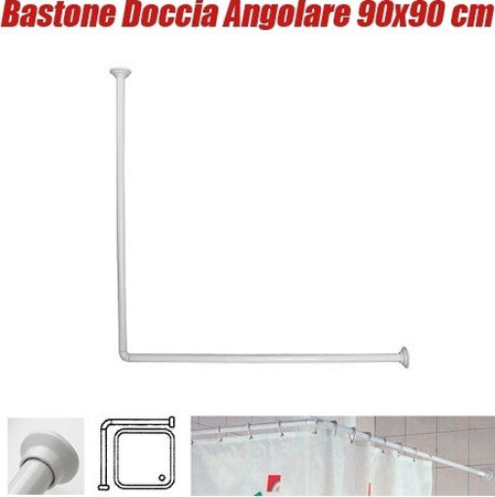TELAIO TENDA TENDE BASTONE ASTA DOCCIA E VASCA DA BAGNO COLORE BIANCO 90 X 90 CM Casa e cucina/Bagno/Accessori per il bagno/Tende da doccia binari e ganci/Bastoni e telai per tende Trade Shop italia - Napoli, Commerciovirtuoso.it