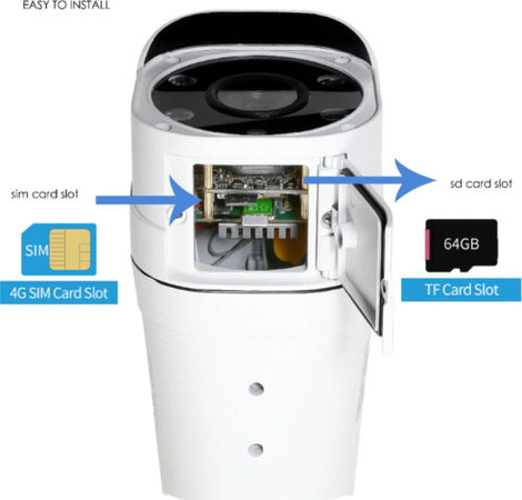 telecamera 4g Sim Gsm Camera WIFI Cam IP66 slot SD 2 MPX Audio e video HD remoto Fai da te/Sicurezza e protezione/Sistemi di sicurezza domestica/Kit video per la sicurezza domestica/Videocamere di sorveglianza/Dom camera Zencoccostore - Formia, Commerciovirtuoso.it