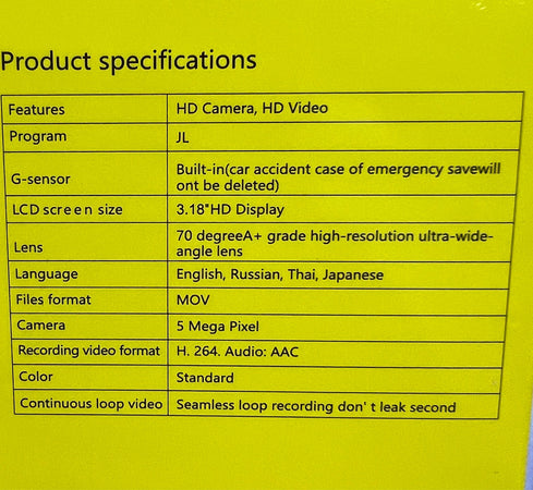 Telecamera Dash Cam Auto Hd Dvr Car Video Camera Hd Q-ca801 Doppia Lente Blackbox Elettronica/Elettronica per veicoli/Elettronica per auto/Sistemi video/Videocamera da cruscotto Trade Shop italia - Napoli, Commerciovirtuoso.it