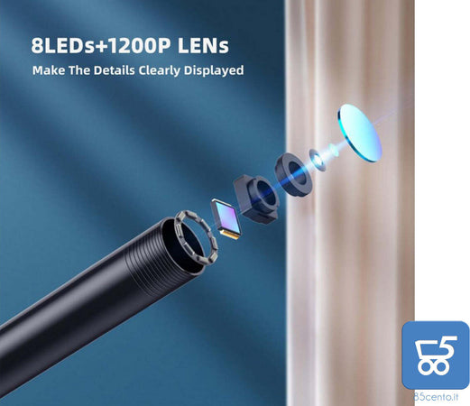 Telecamera di ispezione digitale con periscopio F150 WiFi Endoscope Camera USB cavo 10 metri - confezione non originale