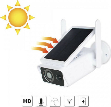 Telecamera di videosorveglanza solare ip camera wireless wifi pannello esterno 1080p sicurezza audio Fai da te/Sicurezza e protezione/Sistemi di sicurezza domestica/Kit video per la sicurezza domestica/Sistemi di trasmissione per videosorveglianza TradeKard - Acerra, Commerciovirtuoso.it