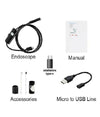Telecamera Endoscopica 5 Mt Type-c Usb Mini Usb F Flessibile Impermeabile 6 Led