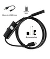 Telecamera Endoscopica 5 Mt Type-c Usb Mini Usb F Flessibile Impermeabile 6 Led