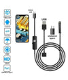 Telecamera Endoscopica 5 Mt Type-c Usb Mini Usb F Flessibile Impermeabile 6 Led