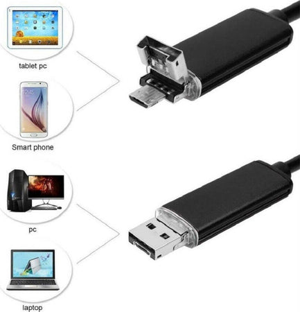 Telecamera-Endoscopica-6-Led-Tubo-Flessibile-Usb-5-Mt-Impermeabile-Ispezione