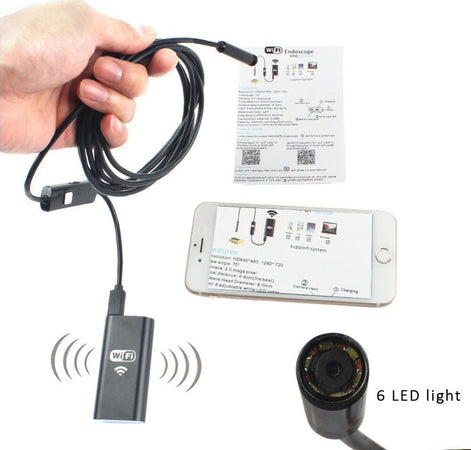 TELECAMERA ENDOSCOPICA PER ISPEZIONE WIFI PER SMARTPHONE 6 LED MT IP67 Auto e Moto/Attrezzi per veicoli/Attrezzi per diagnostica test e misurazione/Telecamere di ispezione Trade Shop italia - Napoli, Commerciovirtuoso.it