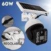 Telecamera-Finta-Da-Esterno-Con-Ricarica-Pannello-Solare,-Lampada-led-Da-Strada-Faro-led-Con-Sensore-Di-Movimento,-Videocamera-Finta-Per-Sicurezza-30-Led---60-watt