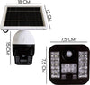 Telecamera-Finta-Da-Esterno-Con-Ricarica-Pannello-Solare,-Lampada-led-Da-Strada-Faro-led-Con-Sensore-Di-Movimento,-Videocamera-Finta-Per-Sicurezza-30-Led---60-watt