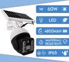 Telecamera-Finta-Da-Esterno-Con-Ricarica-Pannello-Solare,-Lampada-led-Da-Strada-Faro-led-Con-Sensore-Di-Movimento,-Videocamera-Finta-Per-Sicurezza-30-Led---60-watt