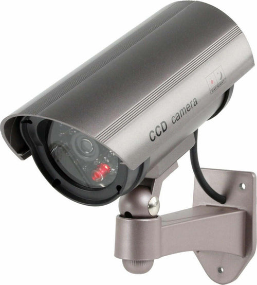 TELECAMERA-FINTA-DOME-DUMMY-CON-LED-IR-LAMPEGGIANTE-VIDEOSORVEGLIANZA-CAMERA