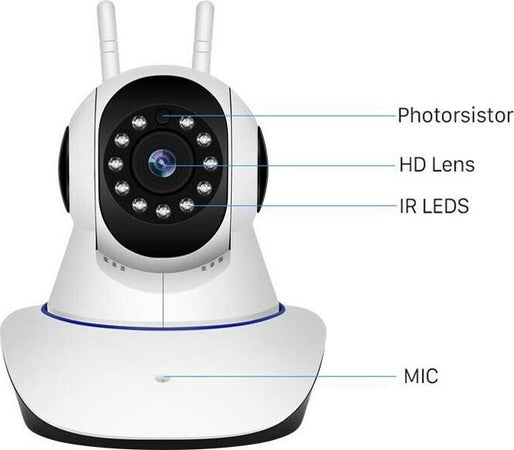 Telecamera-Hd-1080p-Wifi-Ip-Camera-Microfono-Ir-Motorizzata-Rete-Lan-Internet-Each