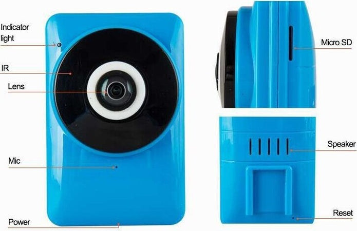 Telecamera Ip Cam 1 Mpx 720p Wireless Wifi Registra Micro Sd Wide Eye 180 Gradi  Trade Shop italia - Napoli, Commerciovirtuoso.it