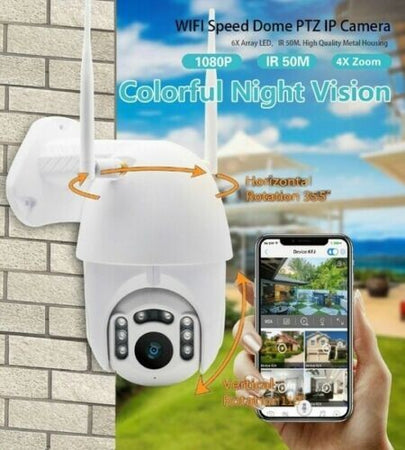 TELECAMERA IP CAM PTZ WIFI CAMERA DOME WIRELESS ESTERNO SPEED ZOOM 4MM Fai da te/Sicurezza e protezione/Sistemi di sicurezza domestica/Kit video per la sicurezza domestica/Videocamere di sorveglianza/Dom camera Zencoccostore - Formia, Commerciovirtuoso.it