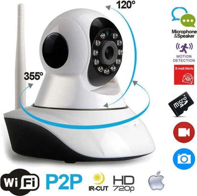 Telecamera Ip Camera Hd 720p Wireless Led Ir Lan Motorizzata Wifi Rete Internet Fai da te/Sicurezza e protezione/Sistemi di sicurezza domestica/Kit video per la sicurezza domestica/Videocamere di sorveglianza/Dom camera Trade Shop italia - Napoli, Commerciovirtuoso.it