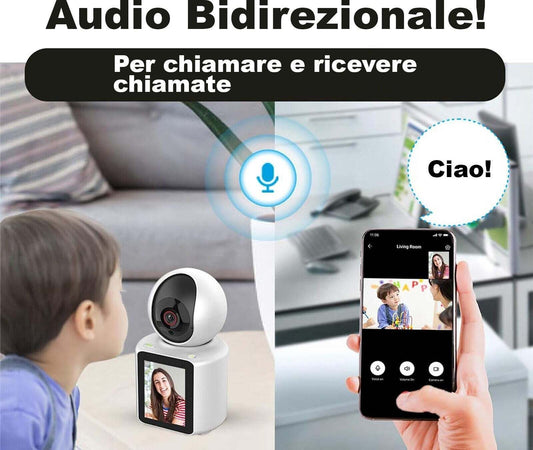 Telecamera-IP-WIFI-con-Videochiamata-visione-IR-HD-TF-AUDIO-DISPLAY-LCD-2.8''---c31