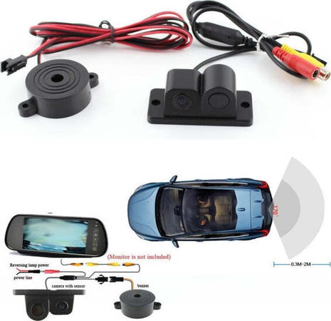 Telecamera-Retromarcia-Con-Sensore-Di-Parcheggio-2-In-1-Angolo-170°-Notturna