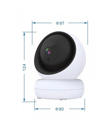 Telecamera Smart Ip Cam Wifi Lente 3.6mm Sensore Movimento Notturna Alexa Google