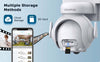 Telecamera-Solare-4G/WIFI-CCTV-doppio-obiettivo-12X-INFRAROSSI-Audio-2-vie-Sensore-PIR-IP65