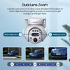 Telecamera-Solare-4G/WIFI-CCTV-doppio-obiettivo-12X-INFRAROSSI-Audio-2-vie-Sensore-PIR-IP65