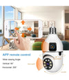 Telecamera Wifi Da Interno Esterno 5 Mp Videocamera Lampadina Con Doppia Lente