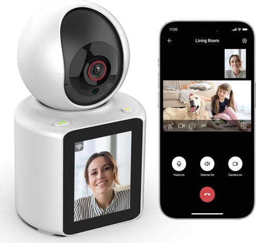 Telecamera-WiFi-Interno--Monitor-Anziano-Bambino-con-Chiamata-con-un-Pulsante--Audio-a-2-vie-PTZ-VISIONE-NOTTURNA