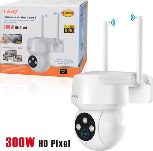 Telecamera Wireless Smart Pt 300w Hd Pixel Full Hd 1080 Supporta Ios Android Ahd5024 Fai da te/Sicurezza e protezione/Sistemi di sicurezza domestica/Kit video per la sicurezza domestica/Videocamere di sorveglianza/Dom camera Trade Shop italia - Napoli, Commerciovirtuoso.it