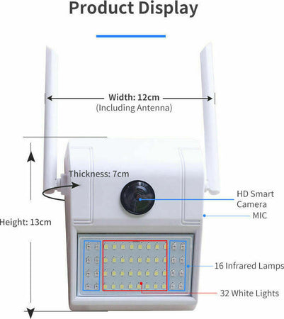 TELECAMERA-WIRELESS-WIFI-IP-CAMERA-DA-ESTERNO-VISIONE-NOTTURNA-1080P-FARETTO-LED