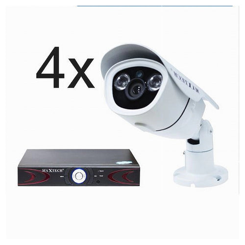 Telecamere 4 Canali Videosorveglianza Smartphone App Gratis Full Hd Maxtech Poe-c001