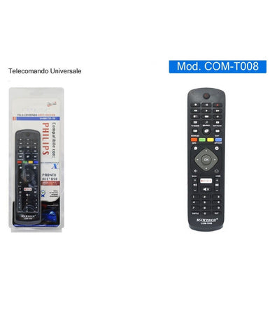 Telecomando Compatibile Con Philips Tv Smart Led Lcd Plasma Serie Tv Com-t008