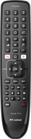 Telecomando-tv-Meliconi-806079-GUMBODY-Facile-TV+-Black
