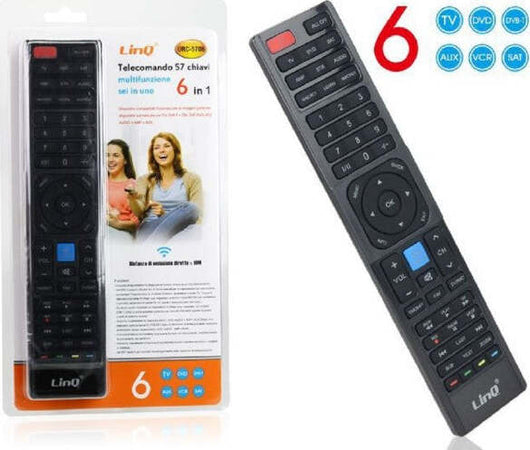 Telecomando-Universale-6-In-1-Programmabile-Urc-5706-Per-Tv-Lcd-Led-Multifunzione