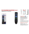 Telecomando Universale 6 In 1 Tv-dvd-vcr-sat-dvb-t-aux Pile Aaa Maxtech Com-t001