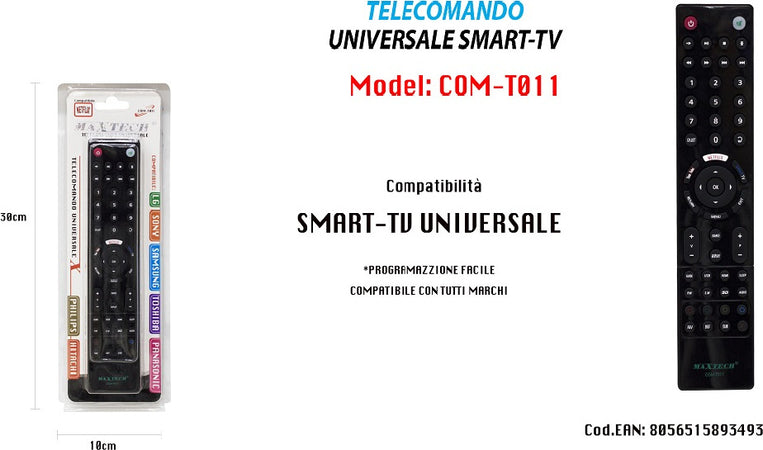 Telecomando Universale Compatibile Netflix You Tube Tv Smart 3d Maxtech Com-t011 Elettronica e telefonia > Telecomandi Universali Trade Shop italia - Napoli, Commerciovirtuoso.it