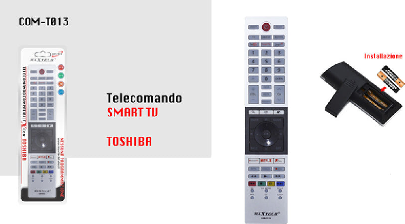 Telecomando Universale Tv Compatibile Toshiba Smart Tv Lcd Led Netflix Com-t013 Elettronica e telefonia > Fotografia e video > Telecomandi Universali Trade Shop italia - Napoli, Commerciovirtuoso.it