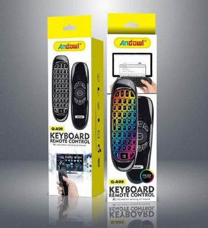 Telecomando Wireless Ricaricabile Tastiera Remota Air Mouse Rgb Q-a09 Smart Tv Box Elettronica/Informatica/Accessori/Tastiere Mouse e periferiche di input/Set tastiera e Mouse Trade Shop italia - Napoli, Commerciovirtuoso.it