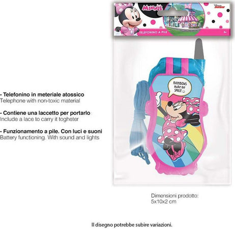 Telefono A Pile Minnie Disney Gioco Giocattolo Bambini Con Luci E Suoni Giochi e giocattoli/Giochi d'imitazione e accessori di travestimento/Telefoni e cellulari Trade Shop italia - Napoli, Commerciovirtuoso.it